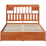  Knjigarna Postelja Okvir 2 pcs Voskast rjav 200 x 160 cm, (5000121323) | Shoptok.si