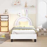  Otroški posteljni okvir z vznožjem Bela 80 x 160 cm PU, (5000104605) | Shoptok.si