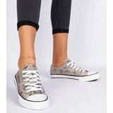 D/CEO marka niezdefiniowana Brown women's canvas sneakers in Aztec style Kalusa | ePonuda.com