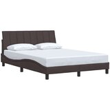  Posteljni okvir brez vzmetnice temno rjav 140x200 cm tkanina, (21670847) | Shoptok.si