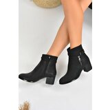 Fox Shoes Women's Black Thick Heeled Boots Cene