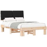  Krevetni okvir s tapiciranim uzglavljem Crna 120 x 200 cm | shoptok.hr
