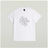 G-star Raw Majice s kratkimi rokavi HD PRINT R T Bela u