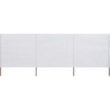 vidaXL Vjetrobran s 3 panela od tkanine 400 x 80 cm pješčano bijeli Cijene