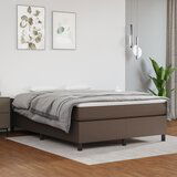 vidaXL Okvir za krevet s oprugama smeđi 140x190 cm od umjetne kože Cijene