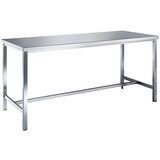 eurokraft basic Delovna miza iz krom-nikljevega jekla, 1 sredinska prečka, širina 800 mm | Shoptok.si
