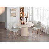 Cantus STOL, les, tekstil barve hrasta, svetlo siva | Shoptok.si