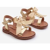 Boto Children's Sandals With Bow and Velcro Golden Joratia | Eponuda.ba