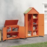  2-dijelni set vrtnog spremišta za alat smeđi masivna borovina | shoptok.hr