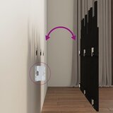  Uzglavlje za krevet Crno 127,5x3x80 cm od masivne borovine | shoptok.hr