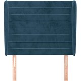  Uzglavlje s ušima tamnoplavo 83 x 23 x 118/128 cm baršunasto | Eponuda.ba