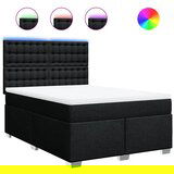 Maison Chic Box spring posteljni - Vzmetna postelja z vzmetnico črn 140x190 cm blago SL11881, (21883001) | Shoptok.si