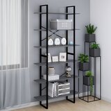 vidaXL visoka omara siva 100x30x210 cm trdna borovina Cene