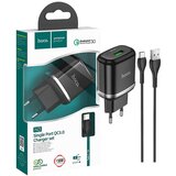 Hoco hoco. Punjač kućni sa type C kabelom, brzi, QC3.0, 18W - N3 Vigour Black | shoptok.hr