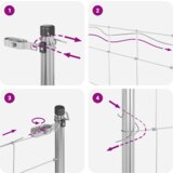  Ograda za polja 1x25 m Galvanizirani čelik | shoptok.hr