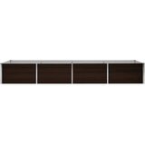  Povišena vrtna gredica smeđa 320 x 80 x 45 cm pocinčani čelik | Eponuda.com