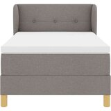  Boxspring - Krevet s oprugama i madracem krem 90x200 cm Sivo-smeđa | shoptok.hr