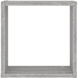  Zidne kockaste police 2 kom Siva Sonoma 30x15x30 cm | shoptok.hr