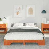  Krevetna konstrukcija Smeđa 140 x 210 cm Čvrsto borovo drvo | shoptok.hr