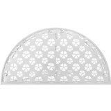  Bočni starinski stolić polukružni metalni 72x36x74 cm srebrni | shoptok.hr