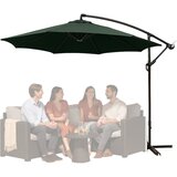  Vrtni suncobran s podesivim nagibom 350 x 250cm - zeleni Slike