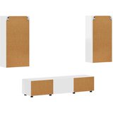  Set TV komoda FLORIN 3 pcs Visoki sjaj bijela Konstruirano drvo | shoptok.hr
