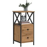 vidaXL Nočna omarica artisan hrast 34x35,5x70 cm inženirski les | Shoptok.si