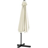  Zunanji senčnik z jeklenim drogom 300 cm peščeno bel, (20611126) | Shoptok.si