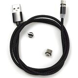  USB punjački kabel 3u1 s magnetskim konektorima - Crna KP30706 Cene