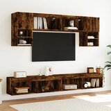 TV ormarić s LED svjetlima boja dimljenog hrasta 100x30x30 cm | shoptok.hr