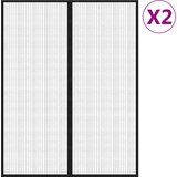 Furnova Zavesa proti mrčesu 2 kosa z magnetnimi bloki črna 230x160 cm, (21918327) | Shoptok.si