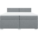  Krevet s oprugama i madracem svjetlosivi 200 x 200cm od tkanine | shoptok.hr