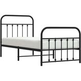  Metalni okvir kreveta uzglavlje i podnožje crni 90x190 cm | Eponuda.ba