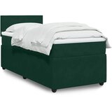 Box spring krevet s madracem tamnozeleni 80 x 200 cm baršunasti | shoptok.hr