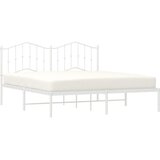  Metalni okvir za krevet s uzglavljem bijeli 180x200 cm | shoptok.hr