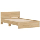 vidaXL Posteljni okvir z vzglavjem sonoma hrast 120x200 cm | Shoptok.si