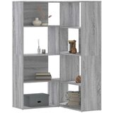  Kutni regal z knjige 4 razine artisian hrast 85x85x140cm drveni | shoptok.hr