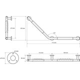 Sapho Stenski varnostni ročaj iz nerjavečega jekla 71,5 cm 135° Right – | Shoptok.si