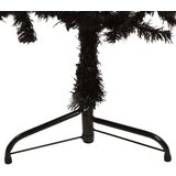  Tanka umjetna polovica božićnog drvca sa stalkom crna 120 cm | shoptok.hr