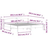  Okvir za krevet s uzglavljem bijeli 200x200 cm masivna borovina | shoptok.hr