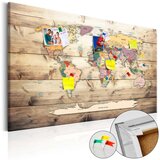  Slika na plutenoj podlozi - World Map: Wooden Oceans [Cork Map] 120x80 Cijene