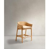 Kave Home Oblazinjen/iz ratana vrtni barski stol v naravni barvi Galea – | Shoptok.si