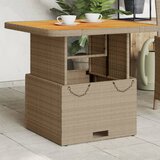  The Living Store Vrtna miza bež 80x80x71 cm poli ratan in akacijev les - Vrtna Miza, (21462982) Cene