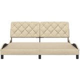 vidaXL Okvir za krevet bez madraca krem 180 x 200 cm od tkanine - Krema 180 x 200 cm | shoptok.hr