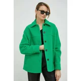 Samsoe Samsoe Vunena jakna boja: zelena, za prijelazno razdoblje