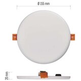  LED panel VIXXO, okrogel, bel, 13,5W, nevtralno bela | Shoptok.si