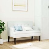 vidaXL Klop z naslonom bela 112x65,5x75 cm umetno usnje | Shoptok.si