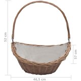  Košara za drva za ogrjev s ručkom 57x46,5x52 cm Smeđa vrba | shoptok.hr