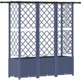  Povišeni krevet s mrežom i krovom Sivi 163,5 x 40 x 138 cm PP | shoptok.hr