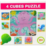  Mešani puzzle s kockami, 4 kosi - Morske živali | Shoptok.si